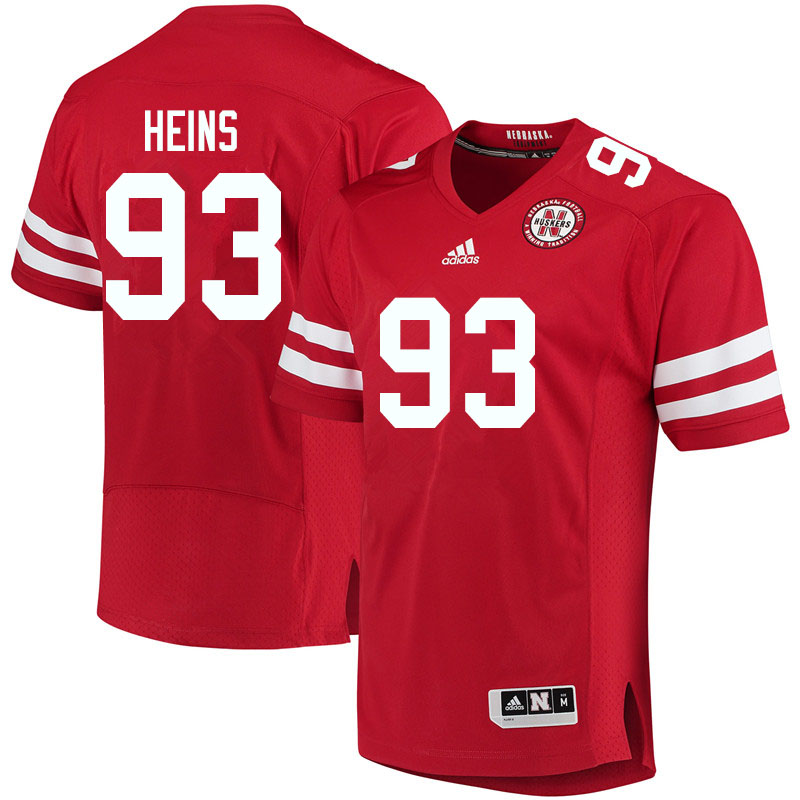 Men #93 Gabe Heins Nebraska Cornhuskers College Football Jerseys Sale-Red - Click Image to Close